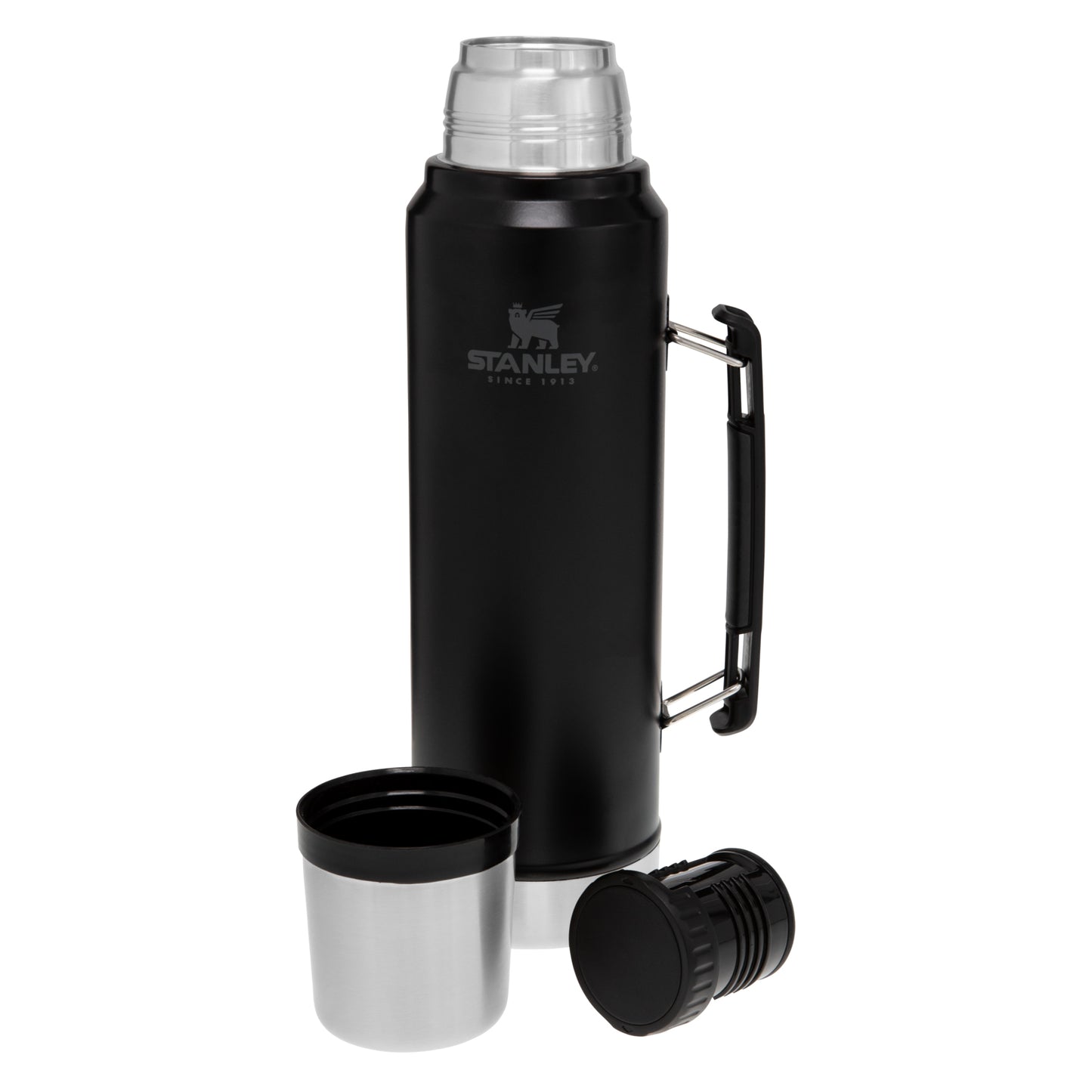 Classic Legendary Bottle, 1 lt, Matte Black Pebble