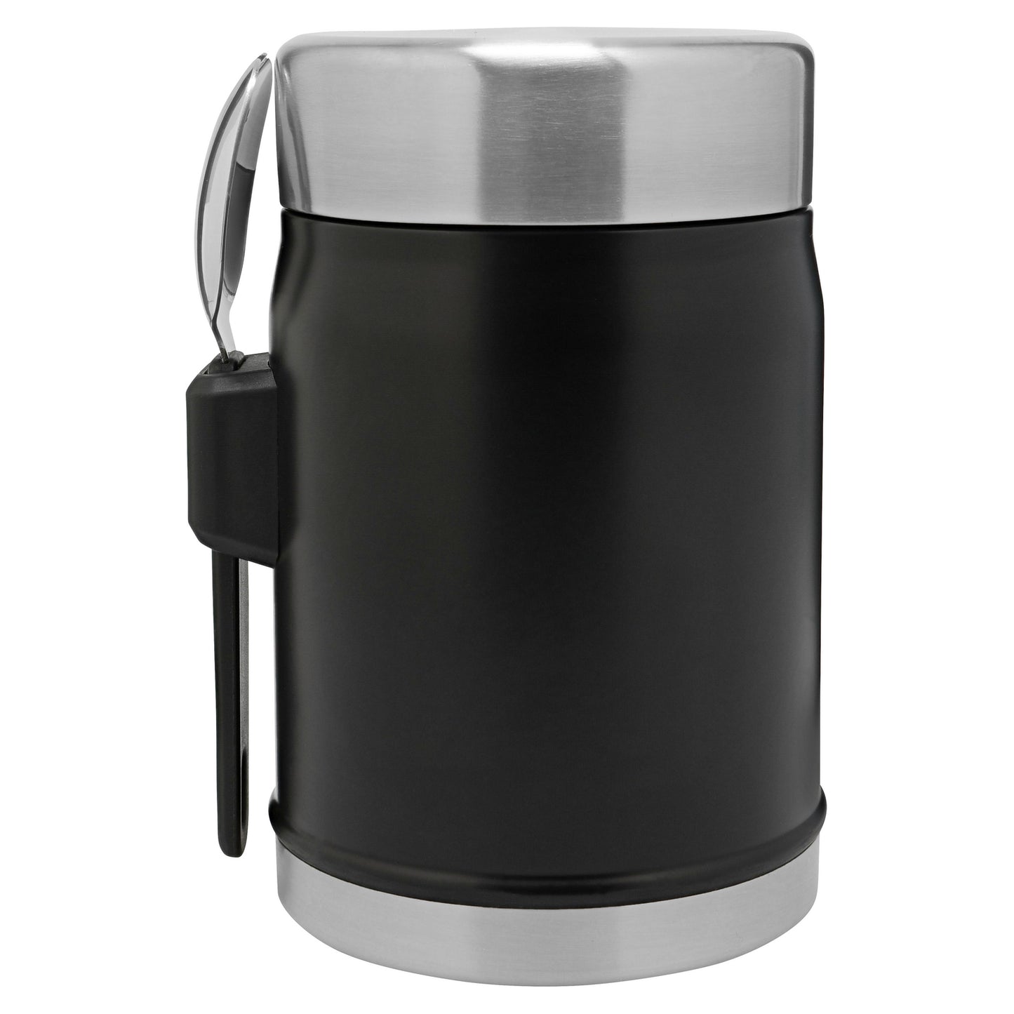 Classic Legendary Food Jar + Spork, 0.4 lt, Matte Black Pebble