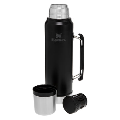 Classic Legendary Bottle, 1 lt, Matte Black Pebble