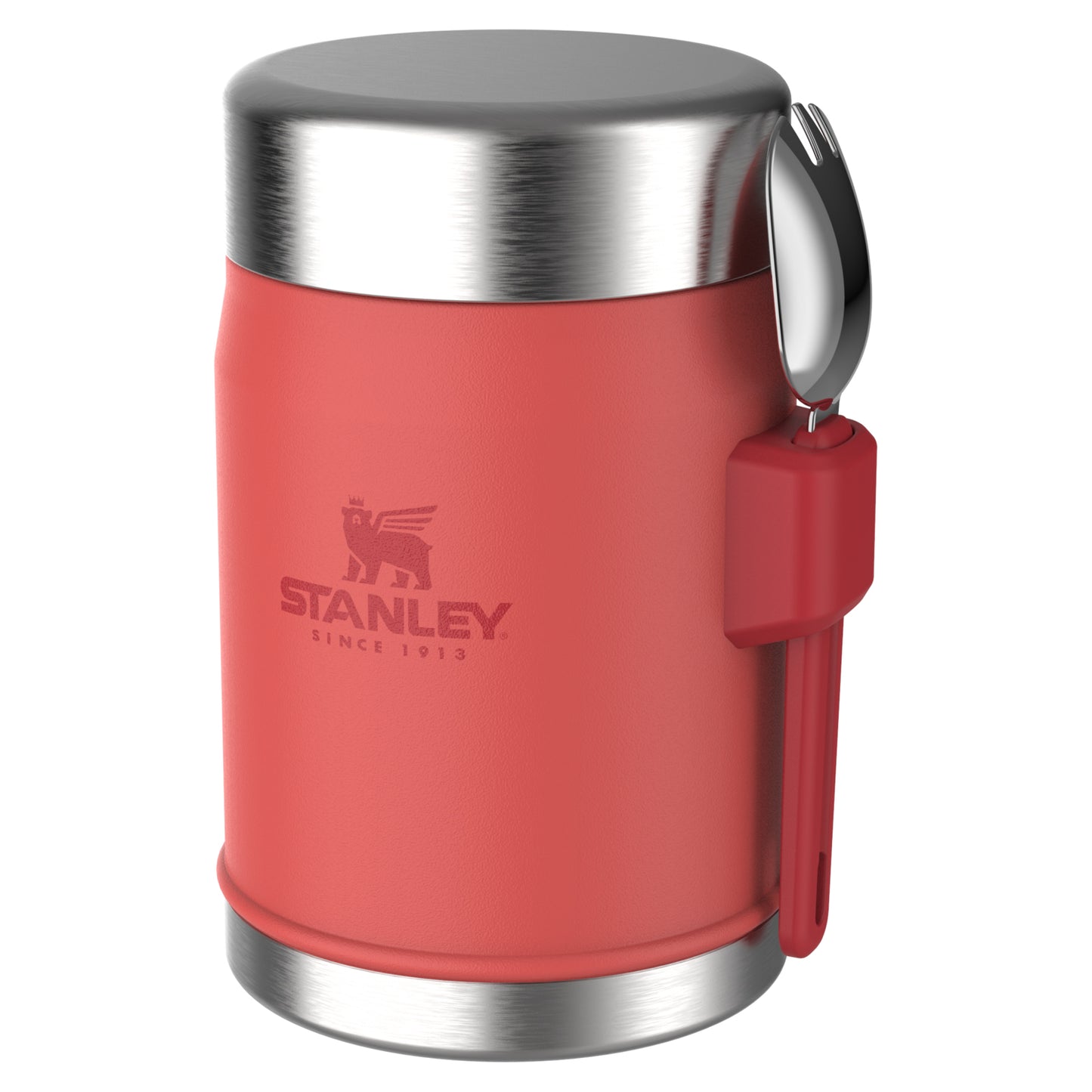 Classic Legendary Food Jar + Spork, 0.4 lt, Hot Coral