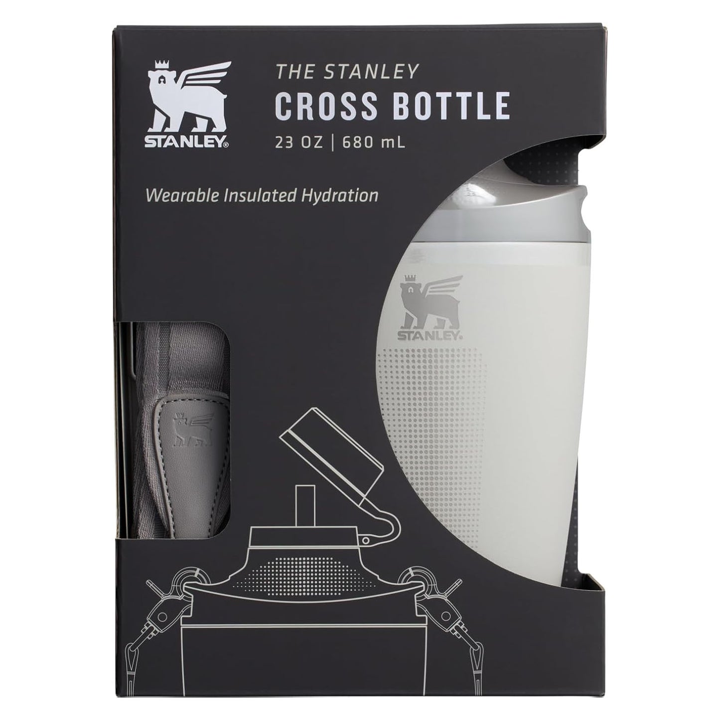 Cross Bottle, 680 ml, Ash
