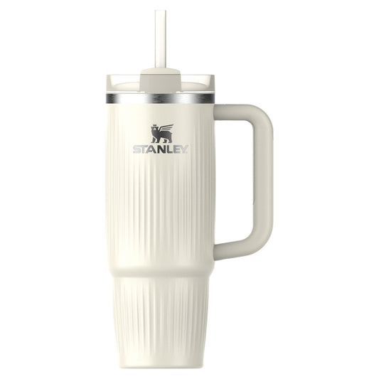 Stanley Quencher H2.O Fluted Tumbler, 890 ml, Cream Gloss
