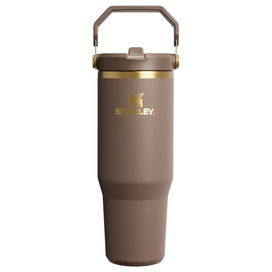 IceFlow Flip Straw Tumbler, 890 ml, Espresso Gold